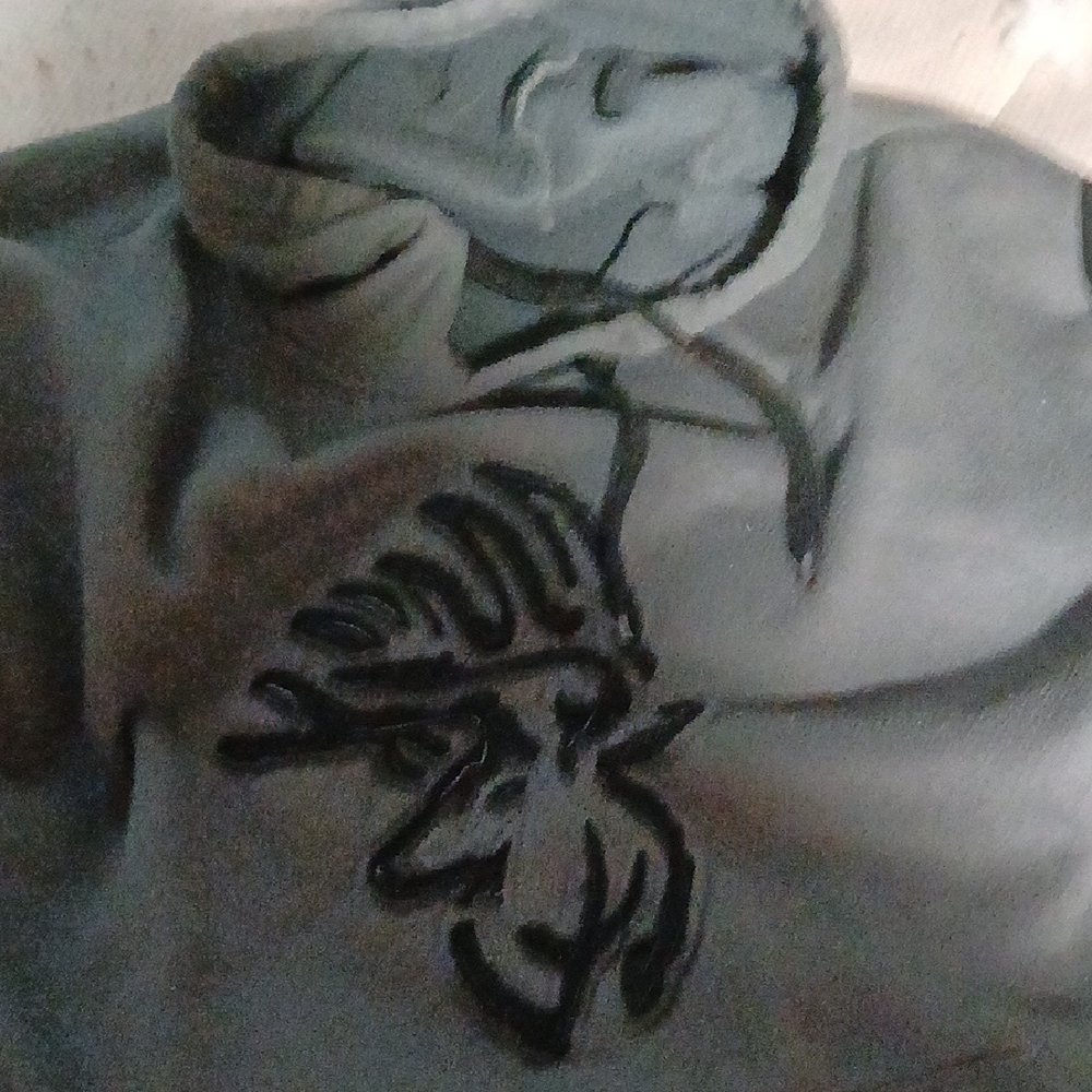 Gray Hoodie with Black Design